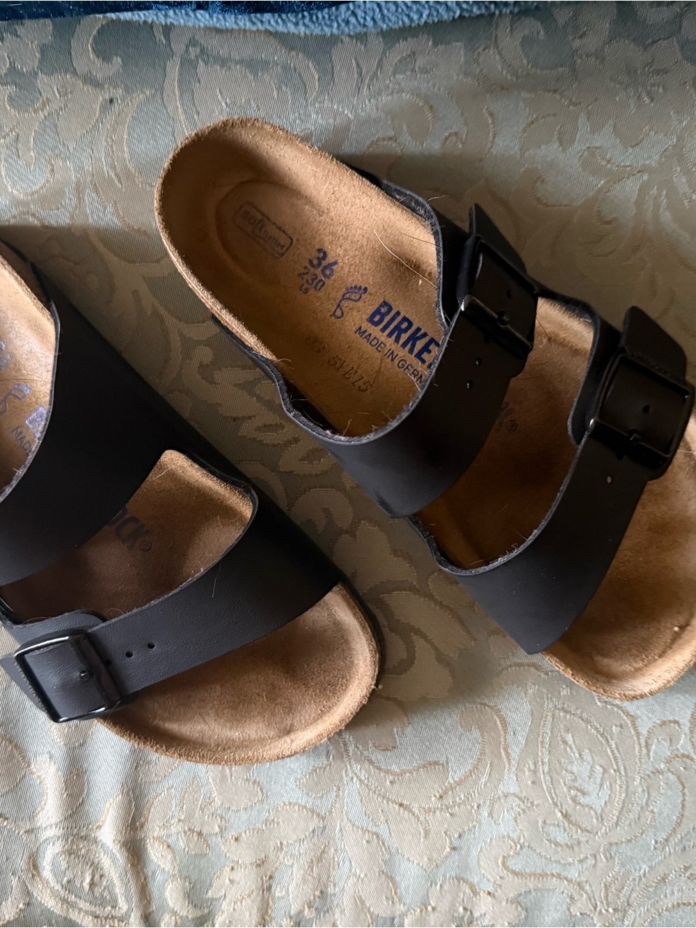 Birkenstock Black Two-Strap Arizona Sandals